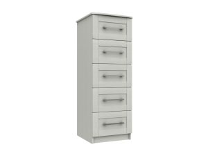 Furniture Mill Andante Range 11 in White 5 Drawer Tallboy