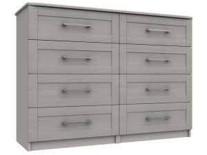 Furniture Mill Andante Range 11 in Light-Grey 4 Drawer Double Chest
