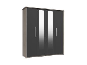 Furniture Mill Arundel Range 18 4 Door Wardrobe with 2 Mirrors