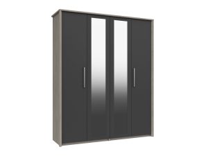 Furniture Mill Arundel Range 18 Tall 4 Door Wardrobe with 2 Mirrors