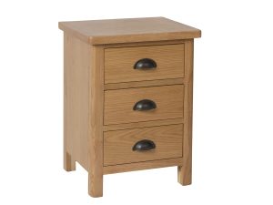 Furniture Mill Radford Oak 3 Drawer Bedside