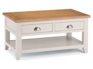 Julian Bowen Richmond Coffee Table with 2 Drawers in Elephant Grey