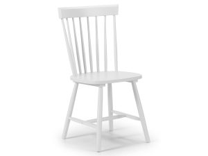 Julian Bowen Torino Dining Chair - in White Laquered Finish