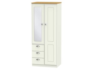 Welcome Furniture Victoria 2ft6 Combi Wardrobe