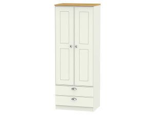 Welcome Furniture Victoria Tall 2ft6 2 Drawer Wardrobe