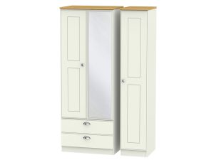 Welcome Furniture Victoria Tall Triple 2 Drawer Wardrobe