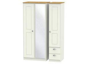 Welcome Furniture Victoria Triple Mirror + Drawer Wardrobe