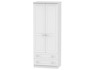 Welcome Furniture Warwick Tall 2ft6 2 Drawer Wardrobe