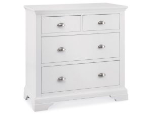 Bentley Designs Hampstead Chest - 2+2 Drawer in White