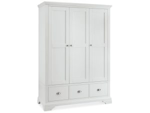 Bentley Designs Hampstead Triple Wardrobe in White