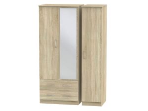 Welcome Furniture Avon Triple 2 Drawer Mirror Wardrobe