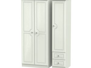Welcome Furniture Crystal Triple Mirror + Drawer Wardrobe