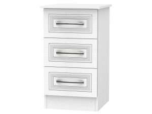 Welcome Furniture Dorset 3 Drawer Bedside Cabinet