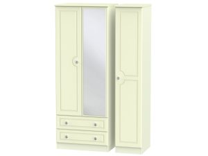 Welcome Furniture Pembroke Tall Triple 2 Drawer Mirror Wardrobe
