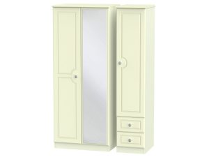 Welcome Furniture Pembroke Triple Mirror + Drawer Wardrobe