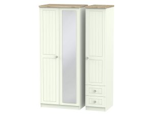Welcome Furniture Rome Triple Mirror & Drawer Wardrobe