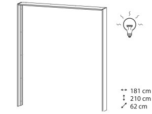 Rauch Alegro Passepartout 189cm x 214cm - With Lights - 9P2L
