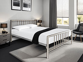 Sleep To Go Concord Bedstead in Chrome