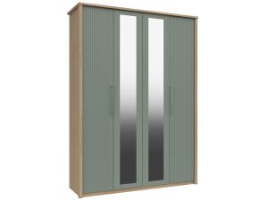 Furniture Mill Castleton Range 20 - Tall 4 Door Robe With 2 Mirrors