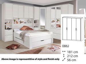 Rauch Rivera Hinged 4 Door Wardrobe + Cornice 181cm x 212cm - 085J