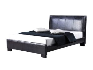 4ft6 Double Sleep To Go QB71 Leather Bedstead in Brown