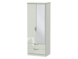 Welcome Furniture Camden Tall 2ft6 2 Drawer Mirror Wardrobe