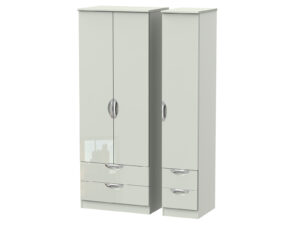 Welcome Furniture Camden Tall Triple 2 Drawer + Drawer Wardrobe