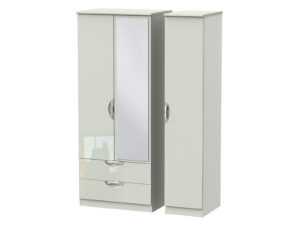 Welcome Furniture Camden Triple 2 Drawer Mirror Wardrobe