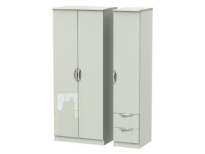 Welcome Furniture Camden Triple Plain + Drawer Wardrobe