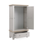 G8283 SALCOMBE GREY GENTS WARDROBE(CHROME HD) Open