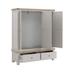 G8284 SALCOMBE GREY TRIPLE WARDROBE (open)