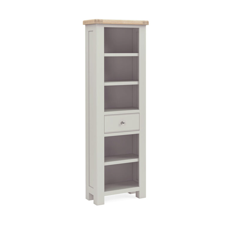 G8292 SALCOMBE GREY SLIM BOOKCASE
