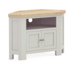 G8297 SALCOMBE GREY CORNER TV UNIT WITH 2 DOORS