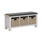 G8298+G8098 SALCOMBE STORAGE BENCH W CHARCOAL CUSHION