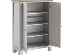 G8302 SALCOMBE SAGE SHOE STORAGE(CHROME HD) Open