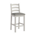 G8304+G8130 SALCOMBE GREY BAR STOOL W GREY CUSHION