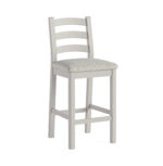 G8304+G8131 SALCOMBE GREY BAR STOOL W BEIGE CUSHION