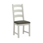 G8308+G8135 SALCOMBE GREY DINING CHAIR W CHARCOAL CUSHION