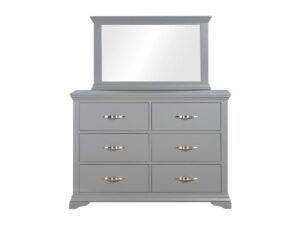 Furniture Mill Lipari Chest - Wide Six Drawer in Grey