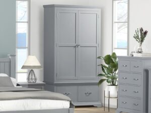 Furniture Mill Lipari Wardrobe - Two Door in Grey