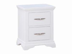 Furniture Mill Lipari Bedside Cabinet in White