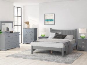 Furniture Mill Lipari Bedstead in Grey
