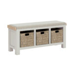 SET G8298+G8090 SALCOMBE GREY STORAGE BENCH