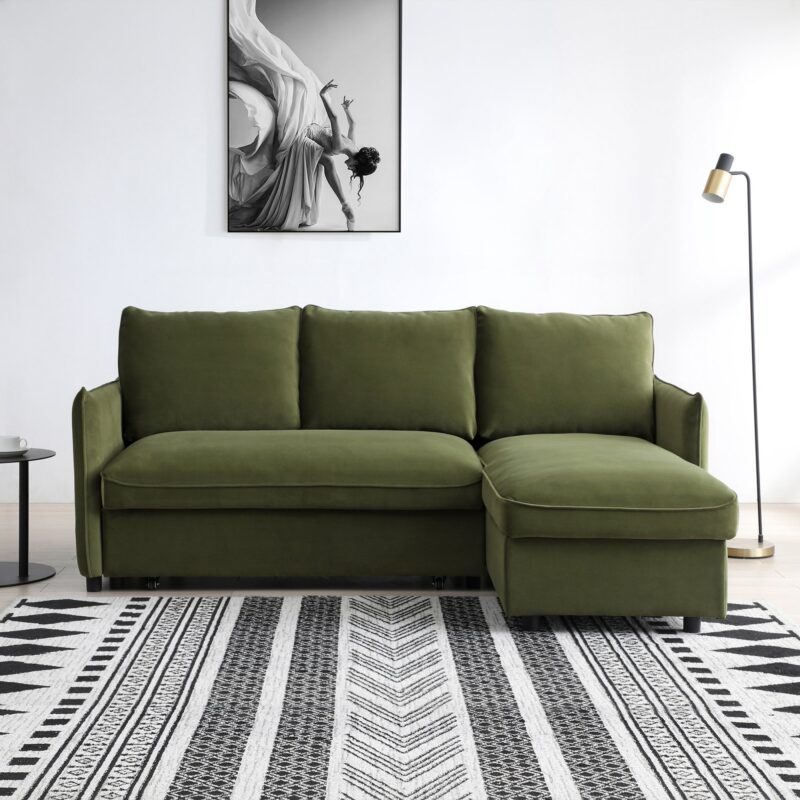 KY355 BLAIRE CORNER SOFA BED OLIVE LIFESTYLE (2)