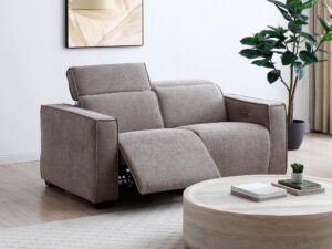 KY467 PRIMO 2 SEATER RECLINER SOFA MOLE CHENILLE LIFESTYLE (2)