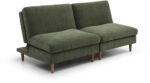 KY493 SCOTT MODULAR SOFA BED TWO SEATER CUT OUT OLIVE SQ (1) KY493 SCOTT MODULAR SOFA BED TWO SEATER CUT OUT OLIVE SQ (1)