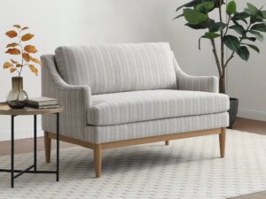 KY514 BRIAR TWO SEATER NATURAL CHENILLE STRIPE LIFESTYLE (2)