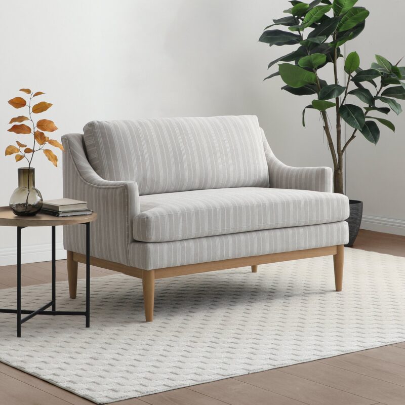 KY514 BRIAR TWO SEATER NATURAL CHENILLE STRIPE LIFESTYLE (2)