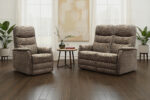 Layla 2 Seater and Fixed Chair Lifestyle in Mocha