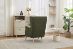 Mila Fireside Chair in Dark Green Fabric (3)